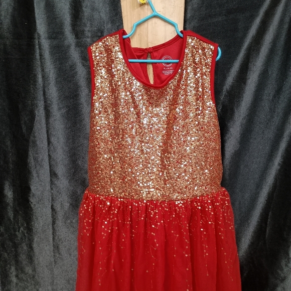 Wonder Nation Red and Gold Kids Formal Dress - Picture 7 of 12